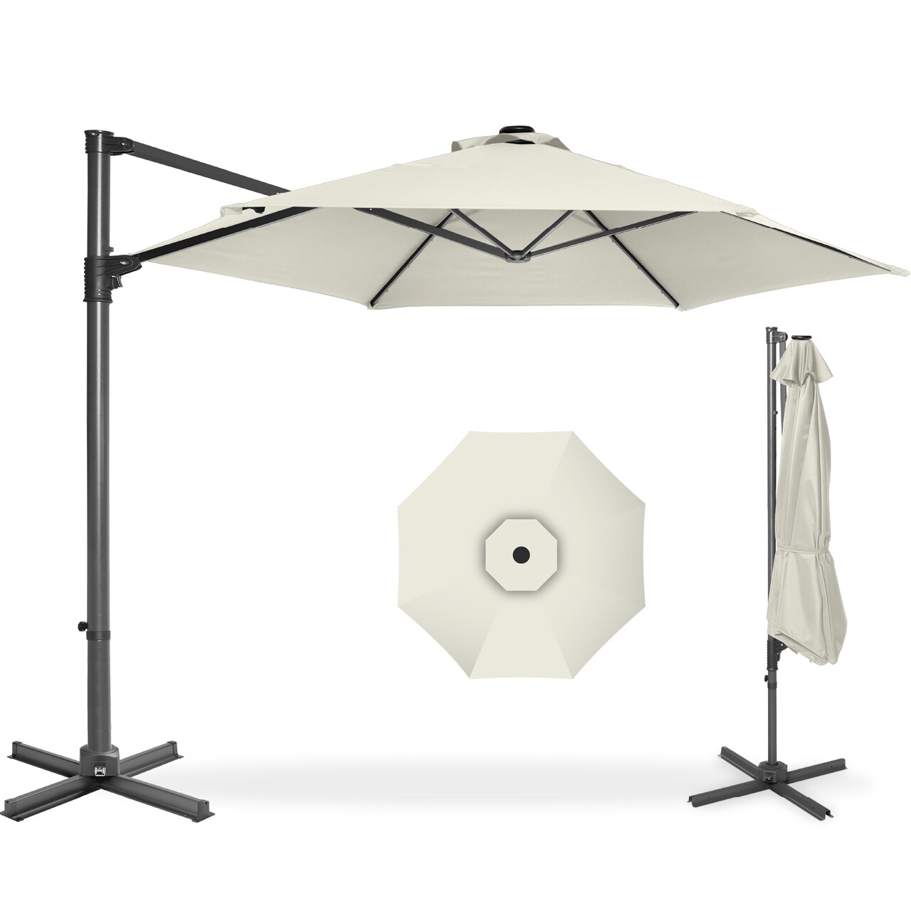 Best Choice Products 10ft 360° Rotating Cantilever Offset Hanging Patio Umbrella